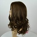 In stock 22 inch 6/8# brown European hair Jewish wigs Kosher sheitel wigs 4