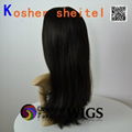 24 inch 2# Mongolian virgin hair in stock Jewish wigs Kosher sheitel wig 2