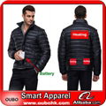 Black men jackets down coats with battery system heating clothing warm OUBOHK  1