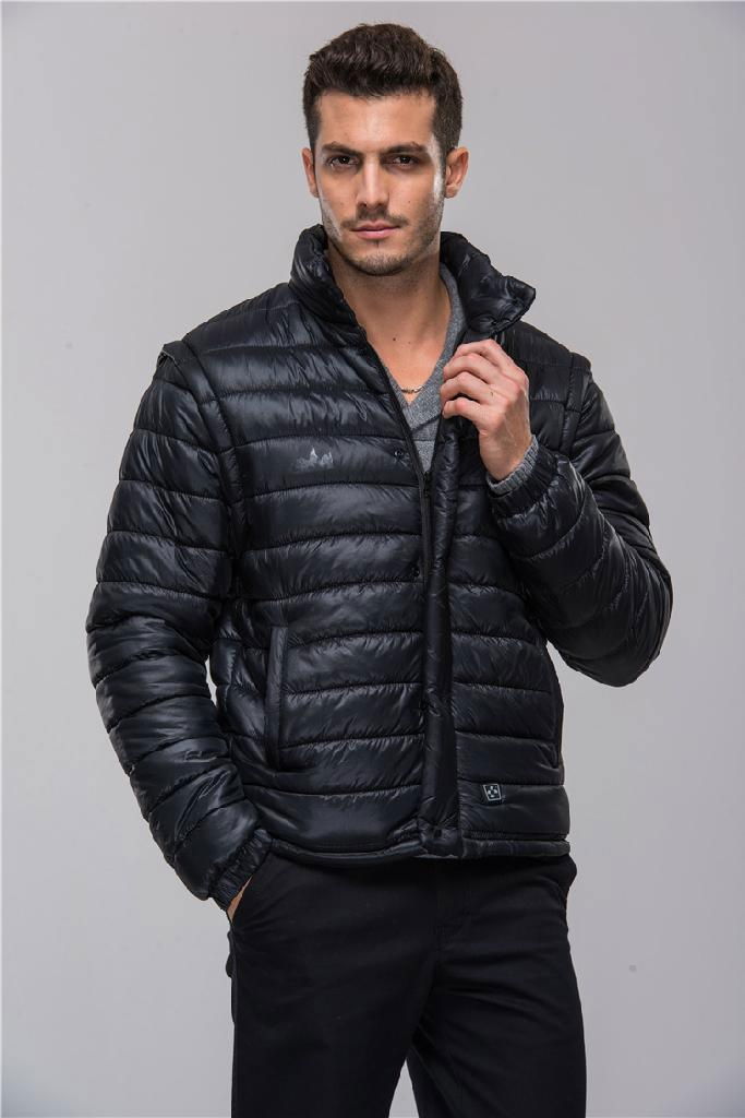 Black men jackets down coats with battery system heating clothing warm ...