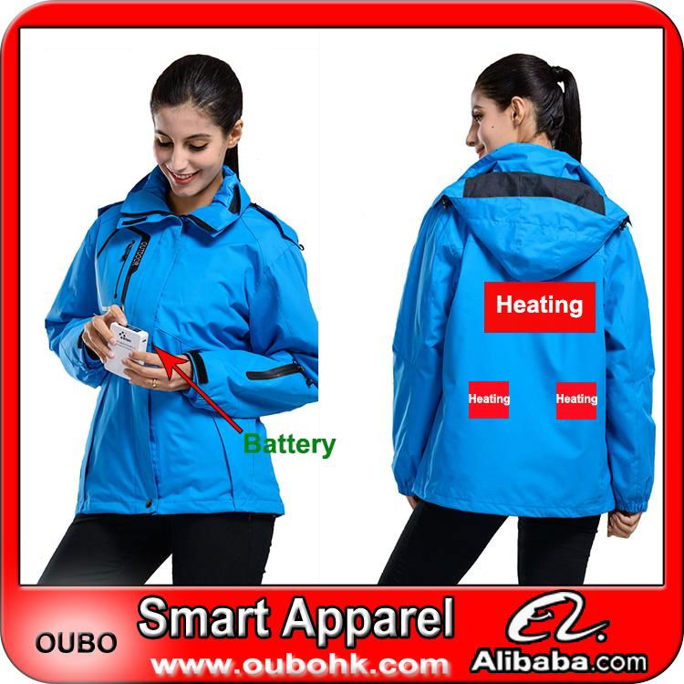 Fashion Women Jackets with battery system heating clothing warm OUBOHK 