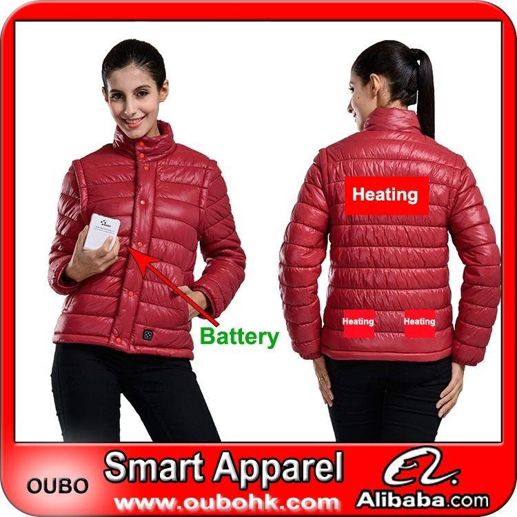  Women Jacket with battery system electric heating clothing warm OUBOHK