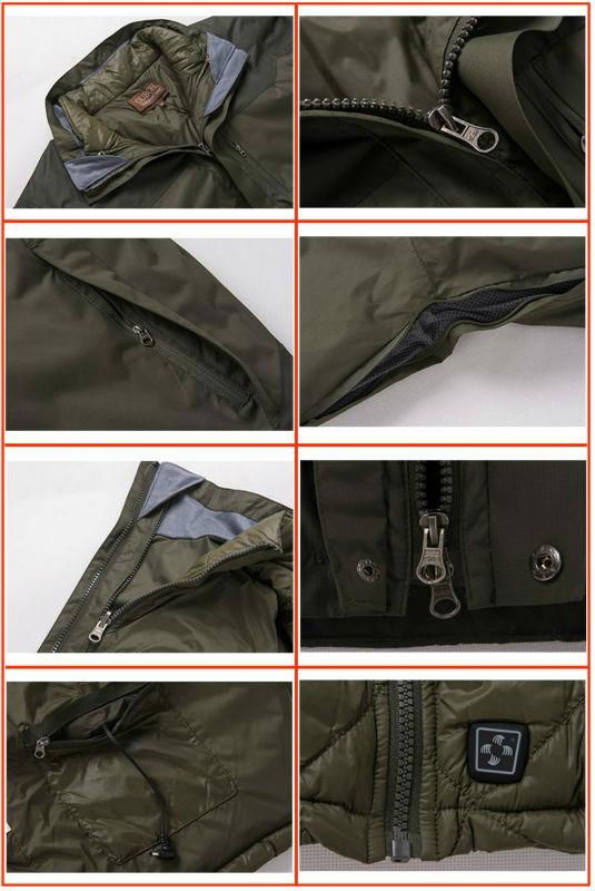 Winter jacket with battery system electric heating clothing warm OUBOHK 4