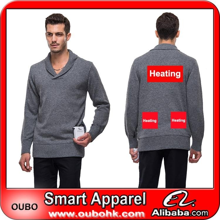 Men sweater with battery system electric heating clothing warm OUBOHK