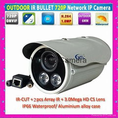 Outdoor Waterproof IR Bullet Cheap Megapixel 720P IP Camera