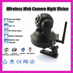 Megapixel HD 1280 x 720p H.264 Pan Tilt WiFi IP Camera with IR-Cut Filter