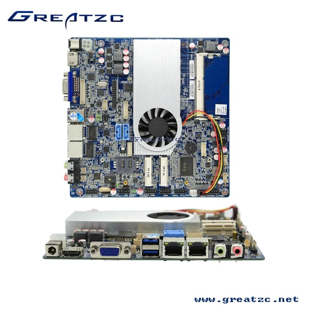 ZC-T4200DL Intel HasWell I5-4200U dual core motherboard for 2 lan 4