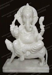 Marble Ganesha On Mushak