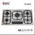 Built-in 5 Burners  Stainless Steel