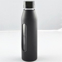 12oz Black Leak Proof Eco-friendly Silicone Bottle Sleeve for Glass Bottles