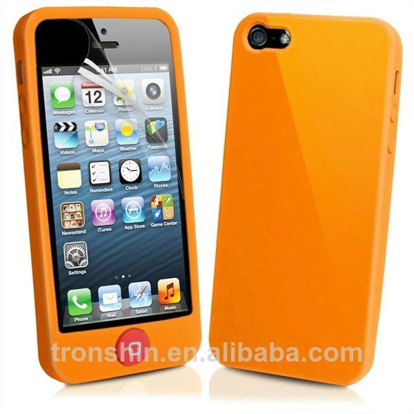 HOT SALE DIY Jelly Bean Soft Silicone Protective Mobile Phone Case for iPhone 5S 5