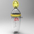 BPA-free Food Safe Eco-friendly Baby Food Dispenser Bottle with Spoon 2