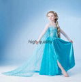 2014 Brand Kids Baby Girls Princess dress Frozen Dress Elsa's and Anna's girl 