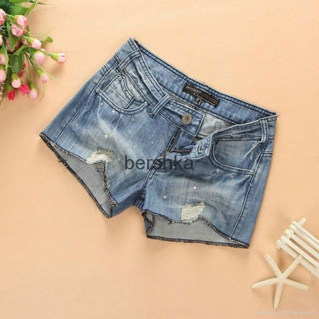 casual Women Denim female Shorts women clothes Hole Jean Shorts  2