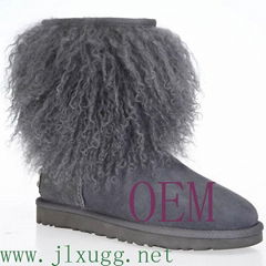 jlx   -OEM plush buskin Sheepskin snow boot