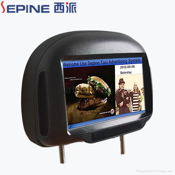 Ptaxi009g 9 Inch LCD Headrest Taxi Advertising Player with 3G 2