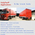 9.6m truck body made of Holypan(polypropylene honeycomb sandwich panel) 1