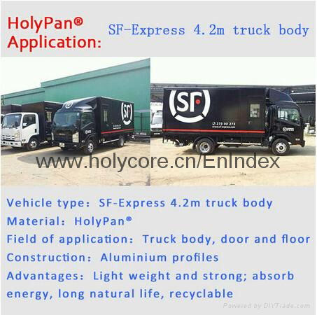 PP sandwich panel of HolyPan application in DHL 4.2m truck body 3