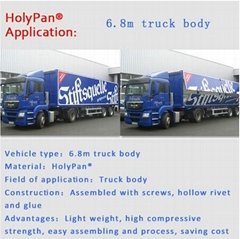 PP sandwich panel of HolyPan application in 6.8m truck body
