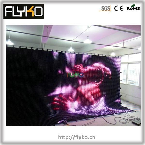  full color flexible led curtain for stage curtain backdrop 2