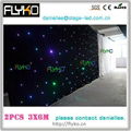 soft led star curtain RGB 3x6m black or white cloth 5