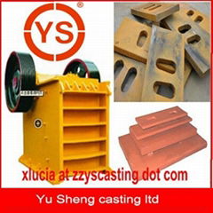 Mn13Cr2 jaw crusher toggle plate 