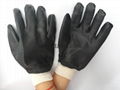 JC1105sandy finished PVC gloves