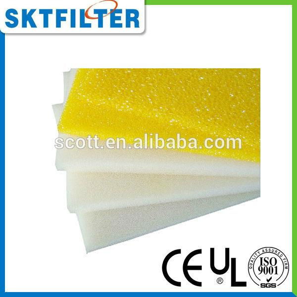 2014 white or yellow Wide application durable sponge filter mesh