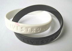  debossed silicone bracelet with custom logo