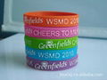  embossed silicone bracelet with custom logo