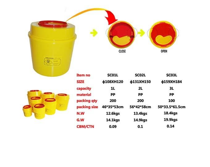 Barrel sharp-box pressure type for disposable medical waste 3