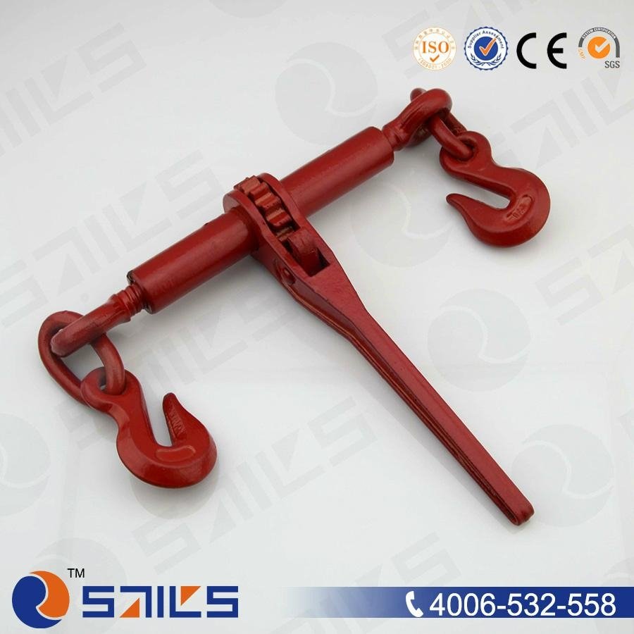 red painted drop forged ratchet load binder
