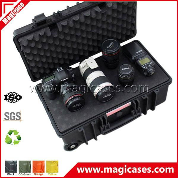 Crushproof Watertight Hard Plastic Wheeled Photography Camera Cases