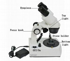 Mini Gem microscope with Magnification of 10X and 30X