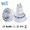 5W 6W GU10 MR16 COB dimmable LED Spotlight 1