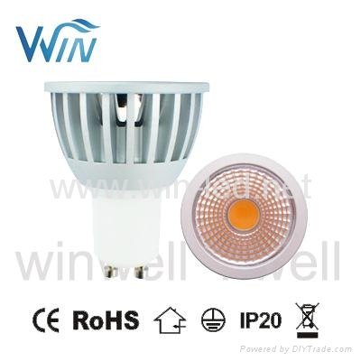 5W 6W GU10 MR16 COB dimmable LED Spotlight 2