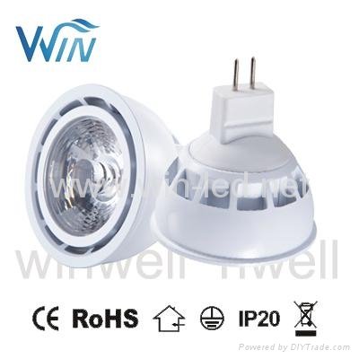 5W 6W GU10 MR16 COB dimmable LED Spotlight 3