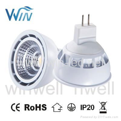 5W 6W GU10 MR16 COB dimmable LED Spotlight 4