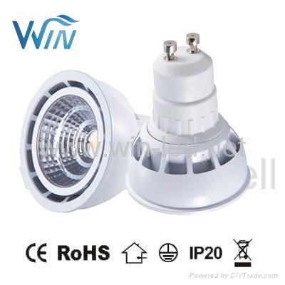 Dimmable COB GU10 7W led spotlight Ra>97 2