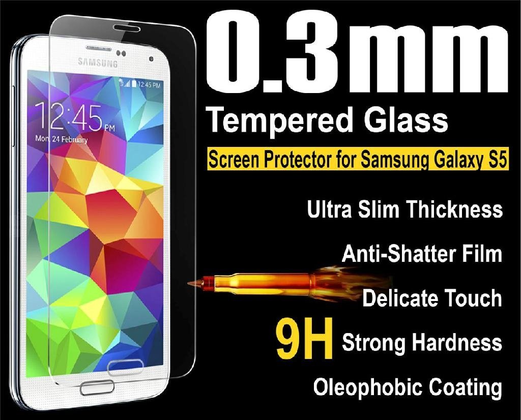 Premium Real Tempered Glass Screen Protector Film for Samsung NOTE4 5
