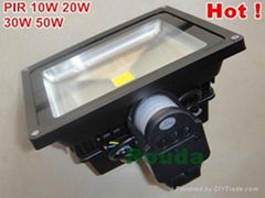 10w 20w 30w 50w led pir floodlight epistar led pir rgb,led pir