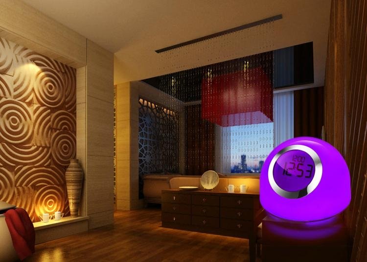 LED mood lamp  with time and clock function  3