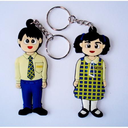 Promotional cheap custom soft pvc keychain 5