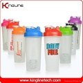 600ml plastic protein shaker bottle with blender ball inside(KL-7010) 1