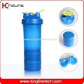 600ml plastic protein shaker bottle with