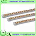 220V SMD5050 10mm PCB 60led/meter led strip light