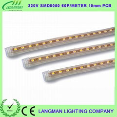 220V SMD5050 10mm PCB 60led/meter led strip light