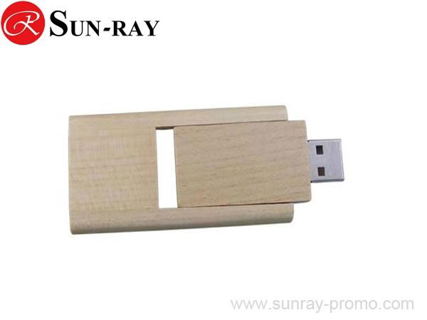 wholesale swivel wooden usb flash driver 4