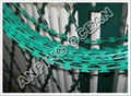 PVC coated concertina razor wire