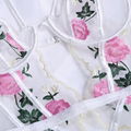 High Quality Lingerie Gathered Breast Support Lace Fashion Embroidery one-piece  5